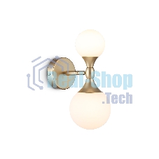 Настенный светильник Ambrella light LH51053/2 GD/FR золото/белый матовый G9*2 max 28W 120*195*300