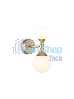 Настенный светильник Ambrella light LH51053/2 GD/FR золото/белый матовый G9*2 max 28W 120*195*300