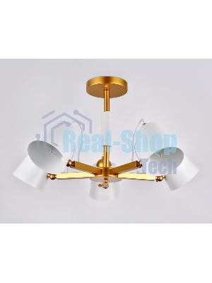 Светильник Ambrella light TR3101/5 WH/GD белый/золото E14 max 40W D680*370