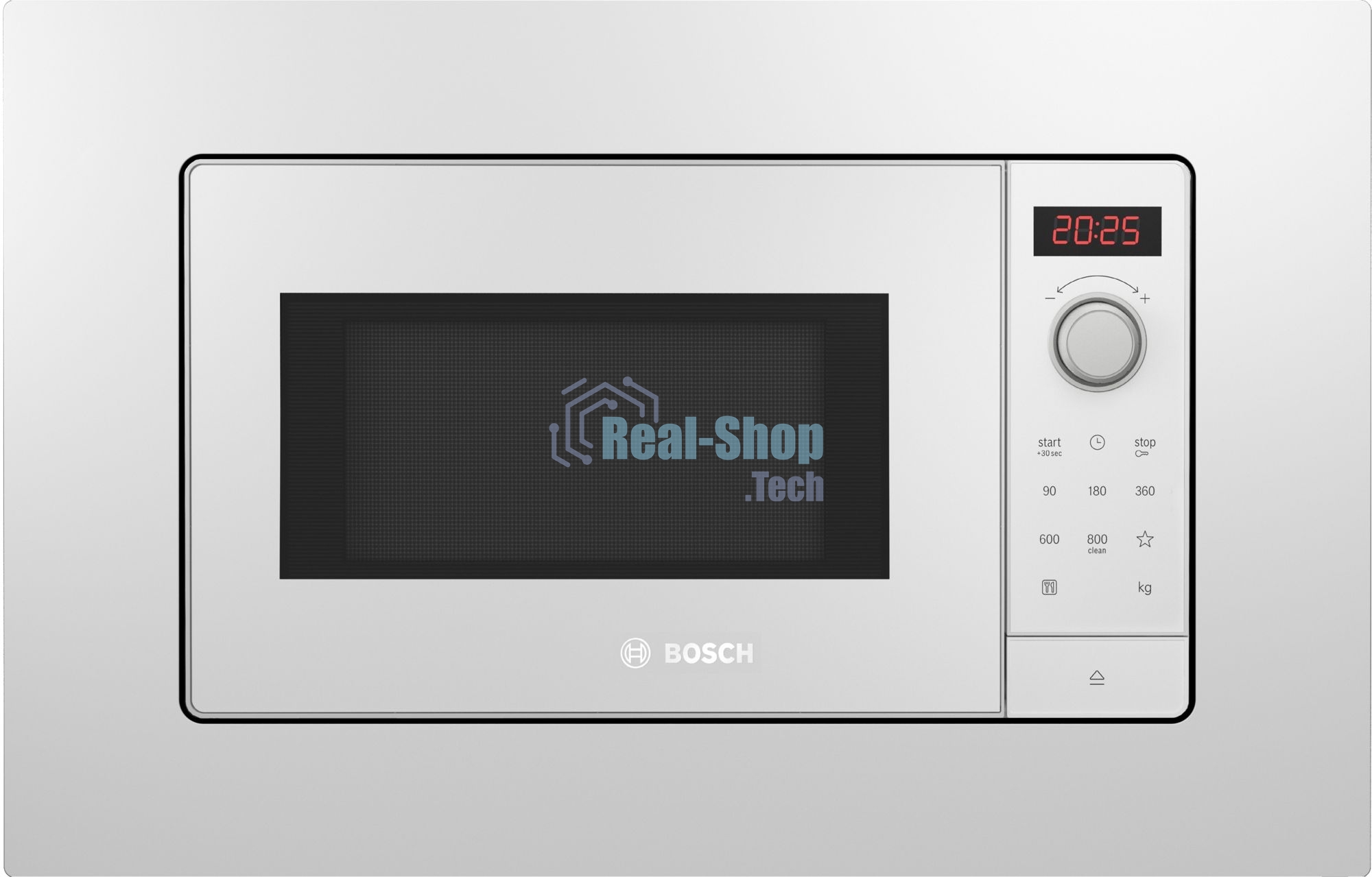 Встраиваемая микроволновая печь Bosch BFL623MW3 Serie 2, белый, 20 л, 800 Вт, переключатели - поворотный механизм/сенсор