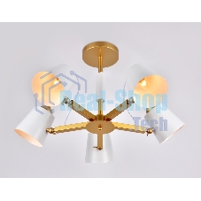 Светильник Ambrella light TR3101/5 WH/GD белый/золото E14 max 40W D680*370