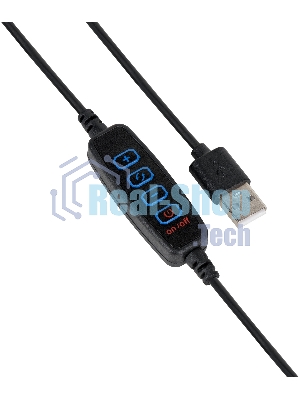 Светильник кольцевой Gauss 10W 600lm 3000-6500K 5V USB IP20 160x23мм черный дим, пульт LED 8