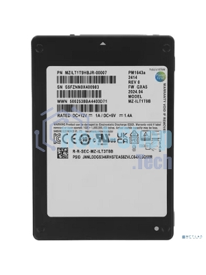 Накопитель SSD Samsung Enterprise PM1643a, 1.92Tb, SAS 12Gb/s, 2.5