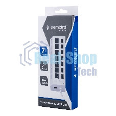 USB-концентратор Gembird UHB-U2P7-01W, USB, 7хUSB, USB или внешний адаптер питания