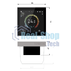 Умный сенсорный терморегулятор с LCD дисплеем (дымчатый) W1851104
