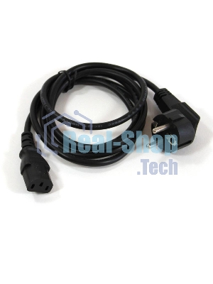 Кабель компьютер-розетка 220V (EURO) VDE 1,8 м 3G0,75мм2 VCOM CE021-O, оранжевый