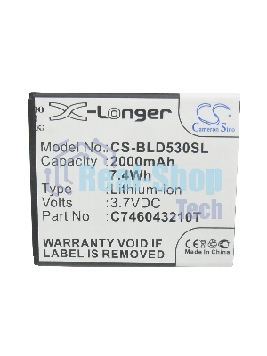 Аккумулятор CameronSino CS-BLD530SL для Explay Fresh 3.7V, 2000 mAh, 7.40Wh