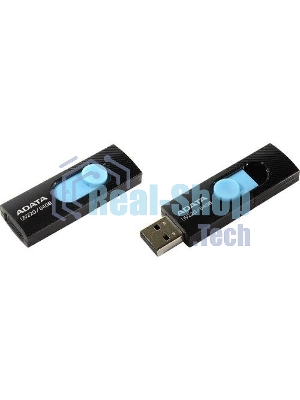 Флешка USB ADATA UV220 (AUV220-64G-RBKBL), 64Gb, USB 2.0, R/W 15/5, черный/голубой