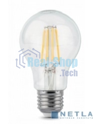 Лампа светодиодная Gauss 102802206LED Filament А60 Е27 6Вт 4100к 1/10/40
