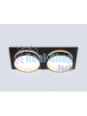 Светильник Ambrella light TN6712/2 BK черный IP44 GX53/2 max 15W 210*105*45