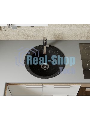 Мойка для кухни BAU Dream Pro D 48, без выпуска, черный камень