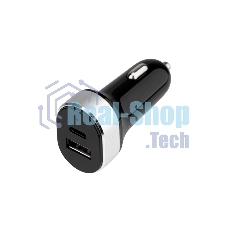 Автозарядка в прикуриватель Rexant АЗУ USB-A+USB-C, 3.1 A черный