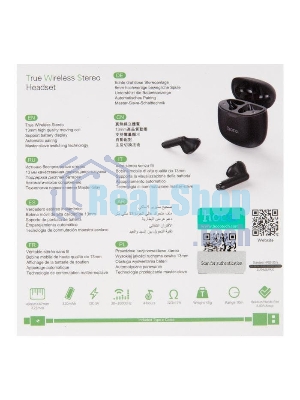 Наушники TWS Hoco ES56 черный, вкладыши, Bluetooth, до 4 ч.