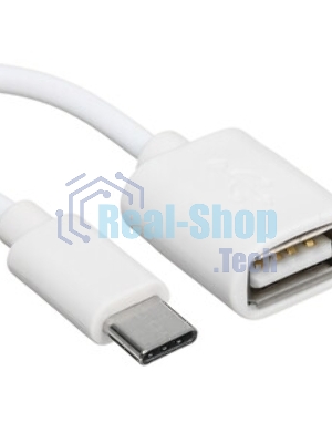 Кабель Rexant USB OTG Type-C на USB шнур 0.15M белый