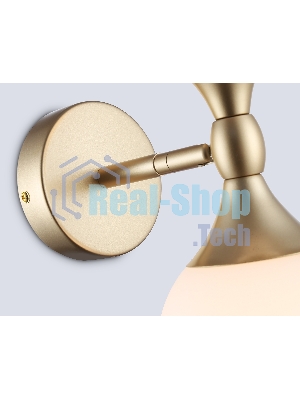 Настенный светильник Ambrella light LH51053/2 GD/FR золото/белый матовый G9*2 max 28W 120*195*300