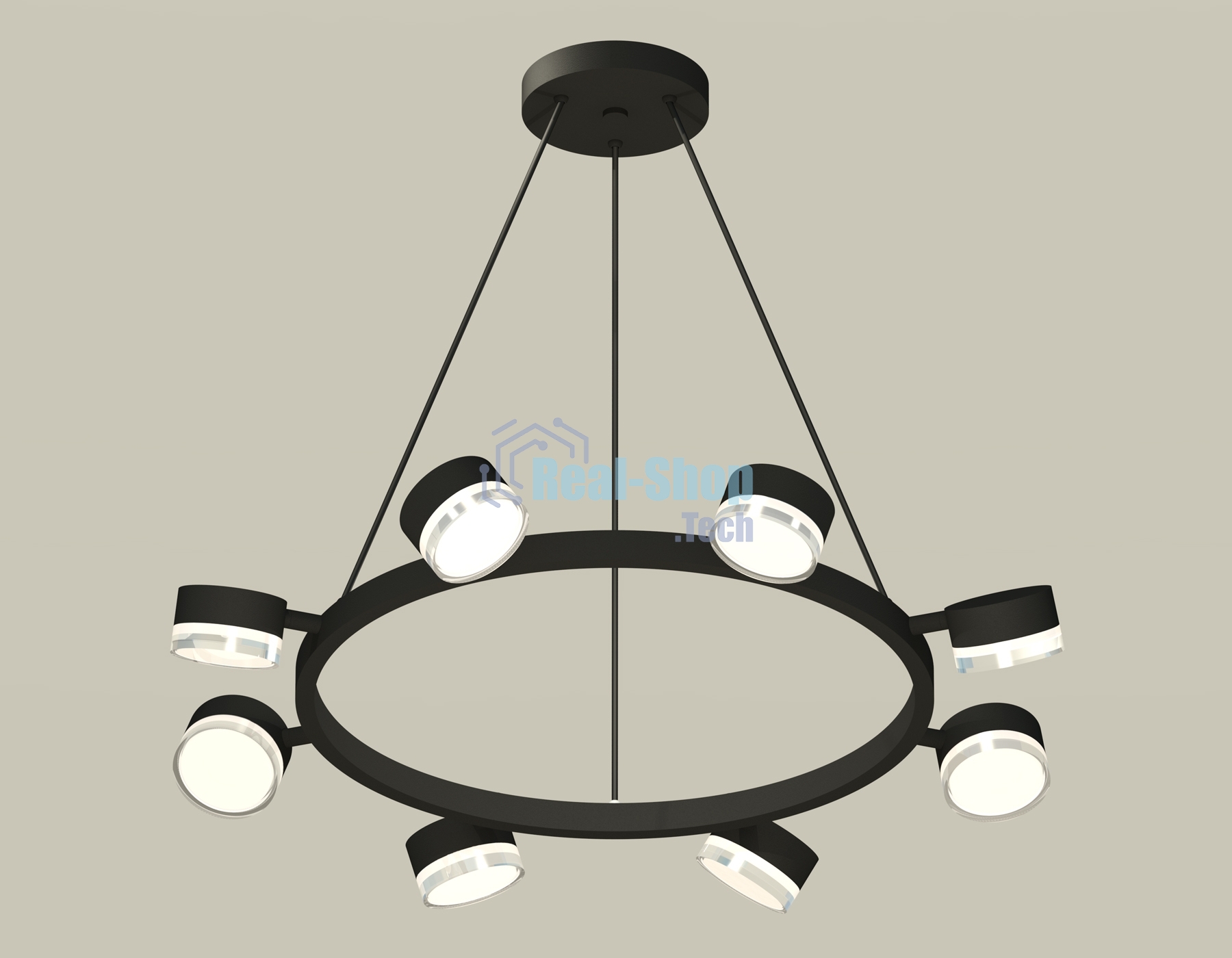 Светильник Ambrella light XB9198203/8 SBK/FR/CL черный песок/белый матовый/прозрачный GX53 (C9198, N8399)