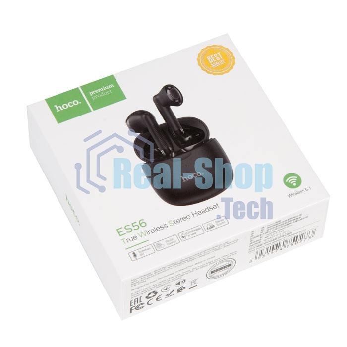 Наушники TWS Hoco ES56 черный, вкладыши, Bluetooth, до 4 ч.