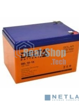 Батарея Delta GEL 12-15 (12V/15А·ч) свинцово- кислотный аккумулятор