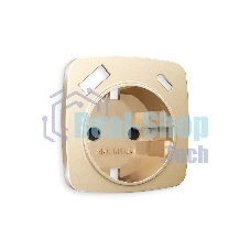 Лицевая панель OMEGA (Шампань) для электрической розетки с/з со шторками 2USB A+C QUANT OP6100