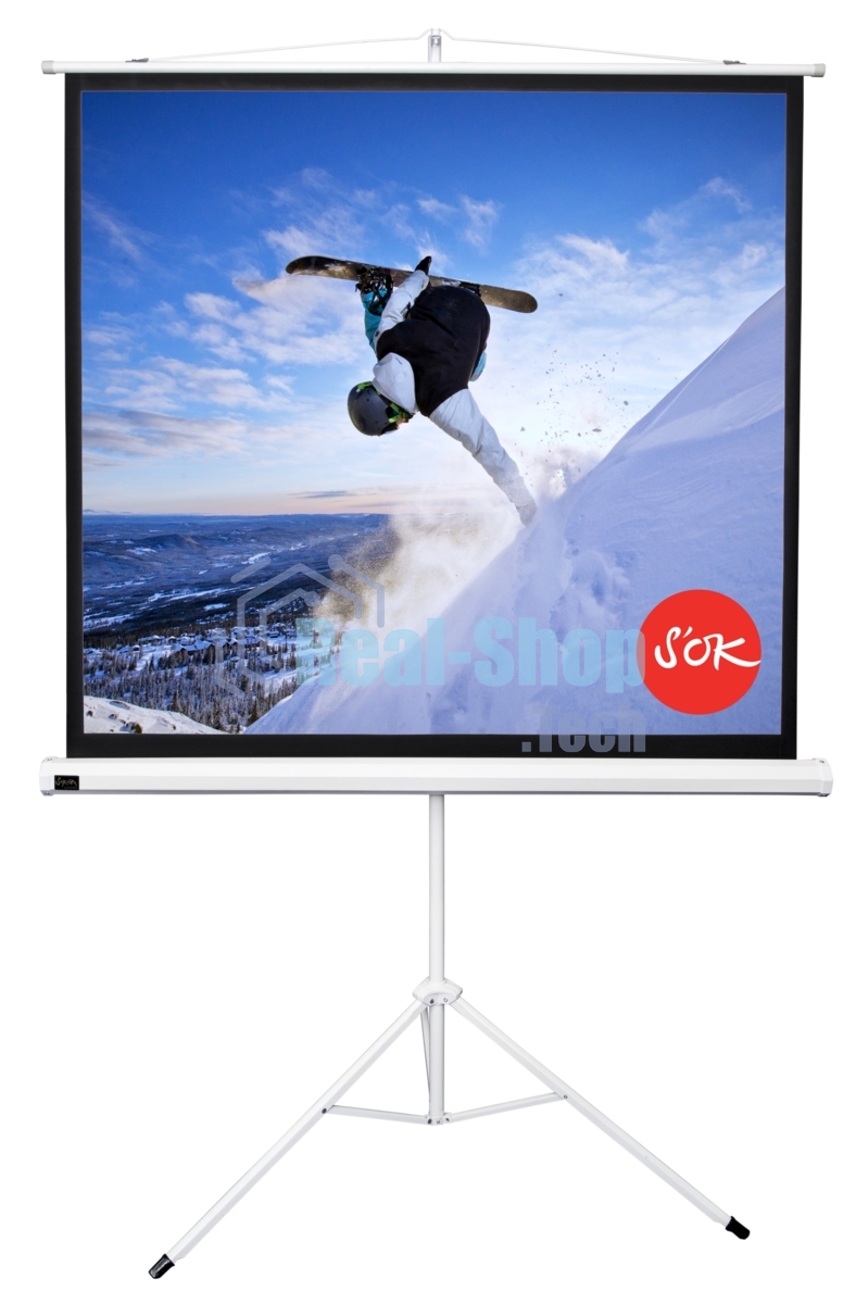 Экран 127x127см TriScreen 1:1 напольный рулонный белый71'
