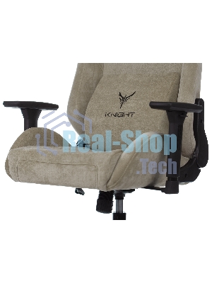 Кресло игровое Бюрократ Knight N1 Fabric бежевый Light-21, с подголов. крестовина металл