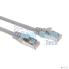 Патч-корд S/FTP Rexant cat.6a (10G), RJ45-RJ45, неэкранированный, 28AWG, LSZH, серый, 0.5 м