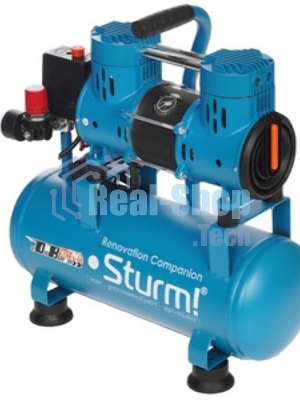 Компрессор воздуш Sturm! AC93210OL.безмасл.бесшумн. 900Вт,10л,2750об/мин,180л/мин,8бар
