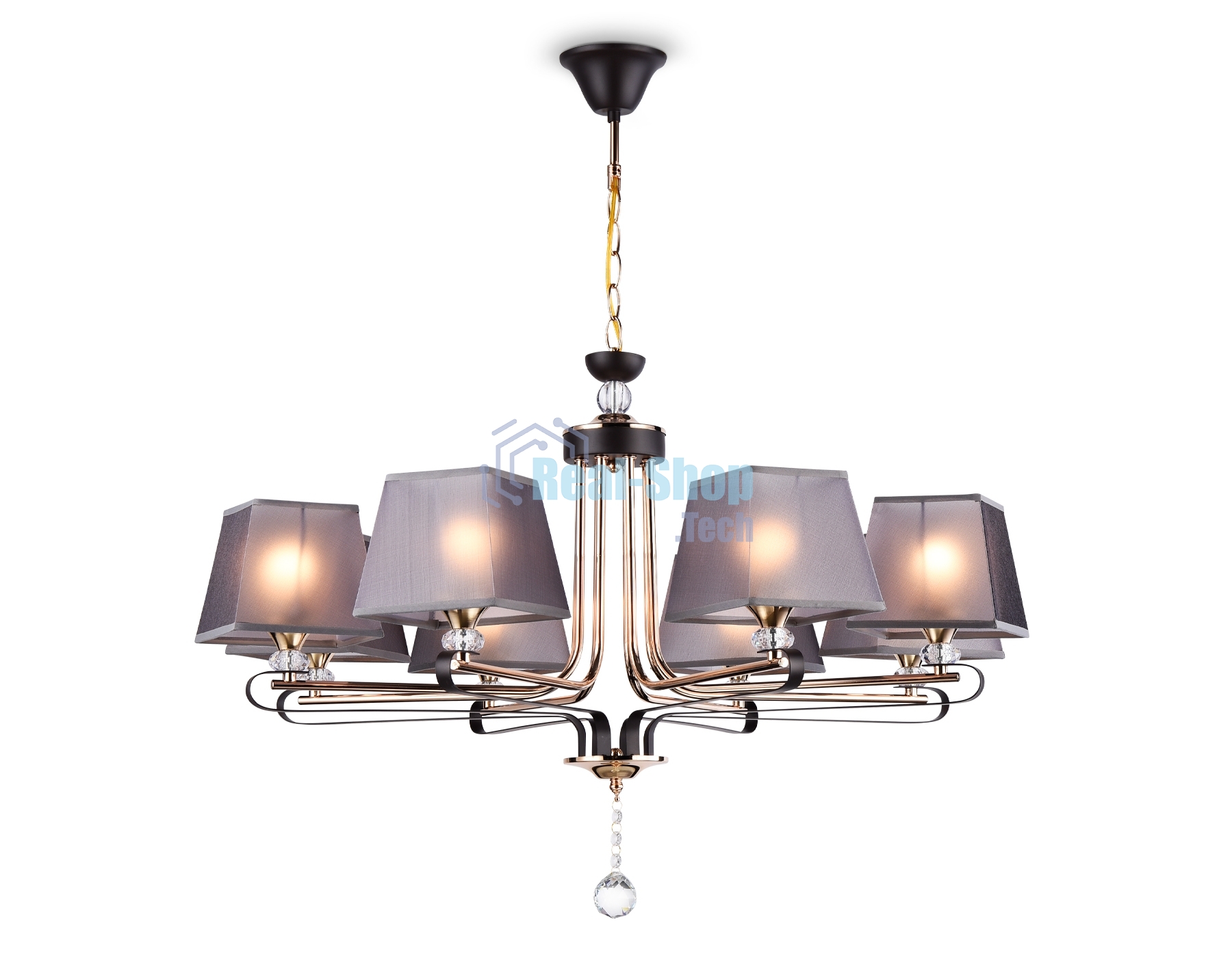Светильник Ambrella light TR4618/8 CF/FGD кофе/золото E27/8 max 40W D760*810