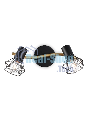 Светильник Ambrella light TR8656/2 BK/GD черный/золото E14/2 max 60W 330*100*185