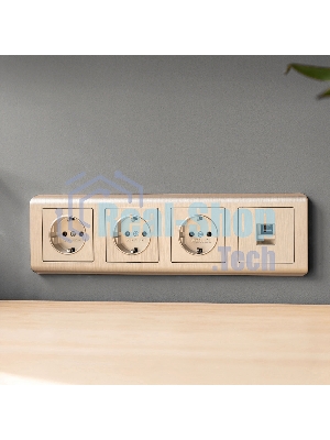 Розетка Ethernet RJ-45 (шампань рифленый)