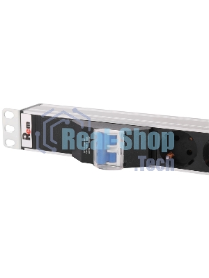 Верт блок розет Rem-16 с авт 16А 10 Shuko 10IEC60320 C19 16A алюм 33-38U 3м