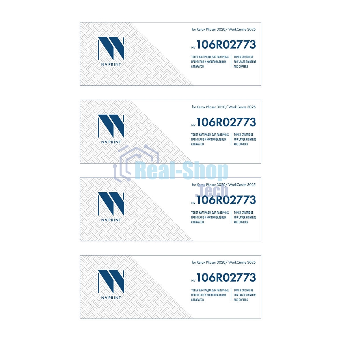Картридж NVP совместимый NV-106R02773-SET4 для Xerox Phaser 3020/WorkCentre 3025 (1500k) (4 шт)