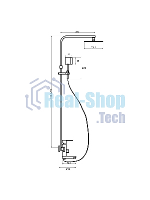SUS125BL-009DK Душевая система, ø35