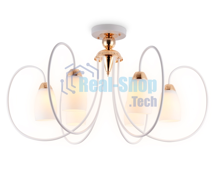 Светильник Ambrella light TR3120/6 WH/GD белый/золото E27 max 40W D850*480