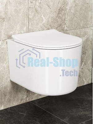 Комплект BAU 6 в 1: рамная инсталляция BAU NEO 45, унитаз подвесной безободковый Bau Hotel PRO, быстросъемное сиденье микролифт, кнопка смыва BAU Hotel , белый глянец