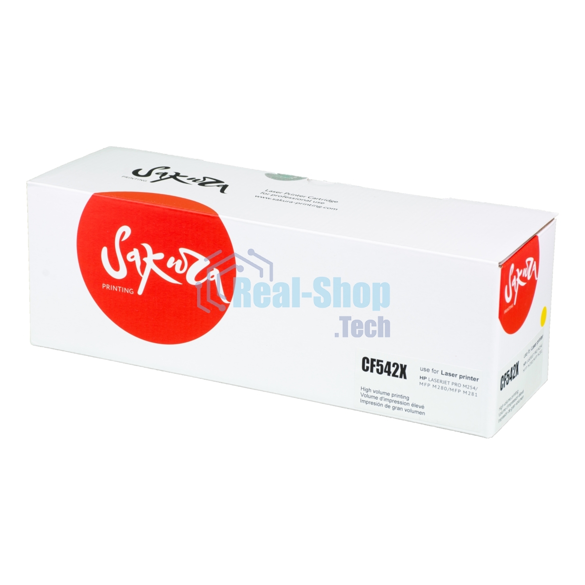 Картридж Sakura CF542X (203X) для HP M254, MFP M280/281, желтый, 2 500 к.