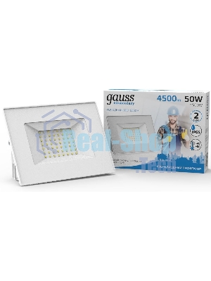 Прожектор светодиодный Gauss Elementary 50W 3510lm IP65 6500К белый