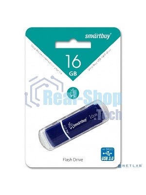 Флешка USB Smartbuy Crown Blue (SB16GbCRW-Bl), 16Gb, USB 3.0, R/W 75/30, синий