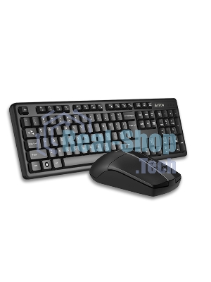 Комплект клавиатура+мышь A4Tech 3330N беспроводной, USB, 1200 DPI, чёрный