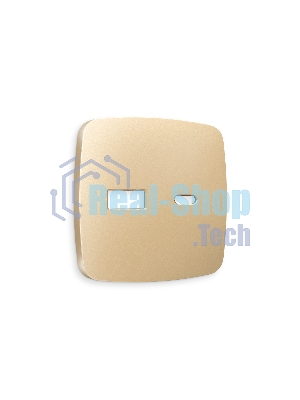 Лицевая панель OMEGA (Шампань) для розетки 2USB тип A+C QUANT OP6110