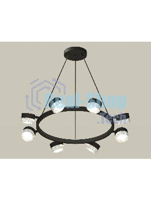 Светильник Ambrella light XB9198250/8 SBK/CL черный песок/прозрачный GX53 (C9198, N8480)