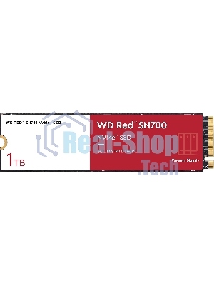 Накопитель SSD WD Red SN700, 1Tb, PCIe 3.0 x4, M.2 2280, NVMe, R/W 3430/3000