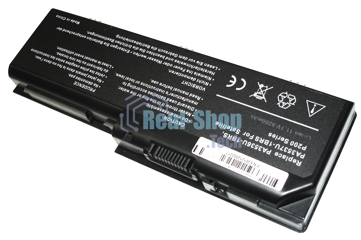 Аккумуляторная батарея для ноутбука Toshiba P200 5200mAh OEM черный