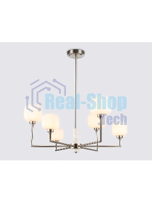 Люстра Ambrella light LH53001/6 SN/FR сатин никель/белый матовый G9*6 max 40W D690*680