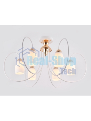 Светильник Ambrella light TR3120/6 WH/GD белый/золото E27 max 40W D850*480