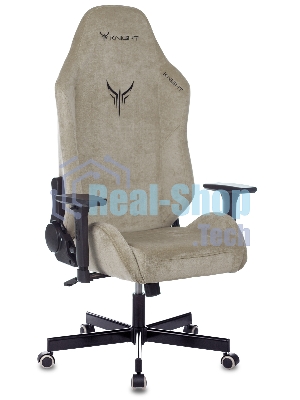 Кресло игровое Бюрократ Knight N1 Fabric бежевый Light-21, с подголов. крестовина металл