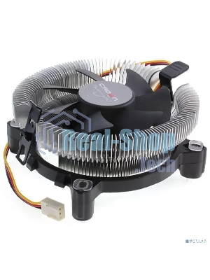 Кулер для процессора Crown CM-80 v2 серебристый/черный, 75 мм, алюминий, 2200 об/мин, 22 дБ, 3 pin, 65 Вт, 42 мм