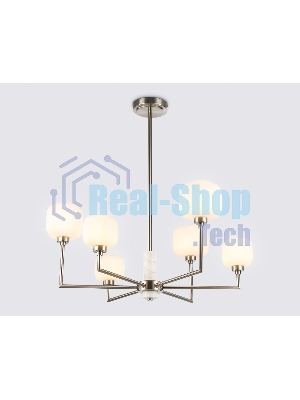 Люстра Ambrella light LH53001/6 SN/FR сатин никель/белый матовый G9*6 max 40W D690*680
