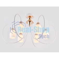 Светильник Ambrella light TR3120/6 WH/GD белый/золото E27 max 40W D850*480