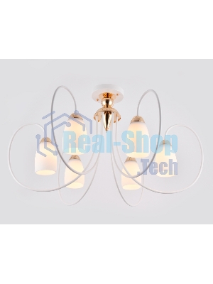 Светильник Ambrella light TR3120/6 WH/GD белый/золото E27 max 40W D850*480